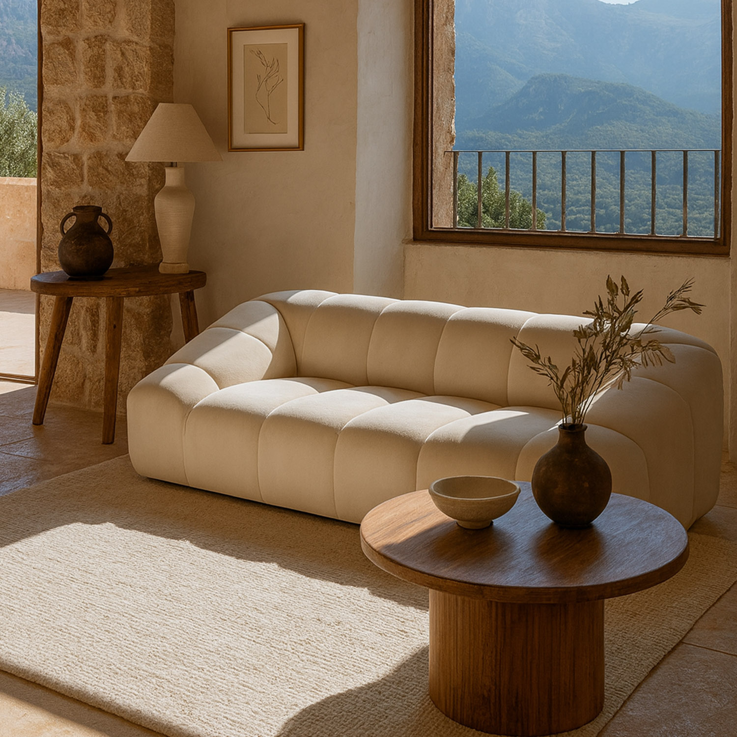 Canapé personnalisable en velours - Levanto 2 places L.240 cm