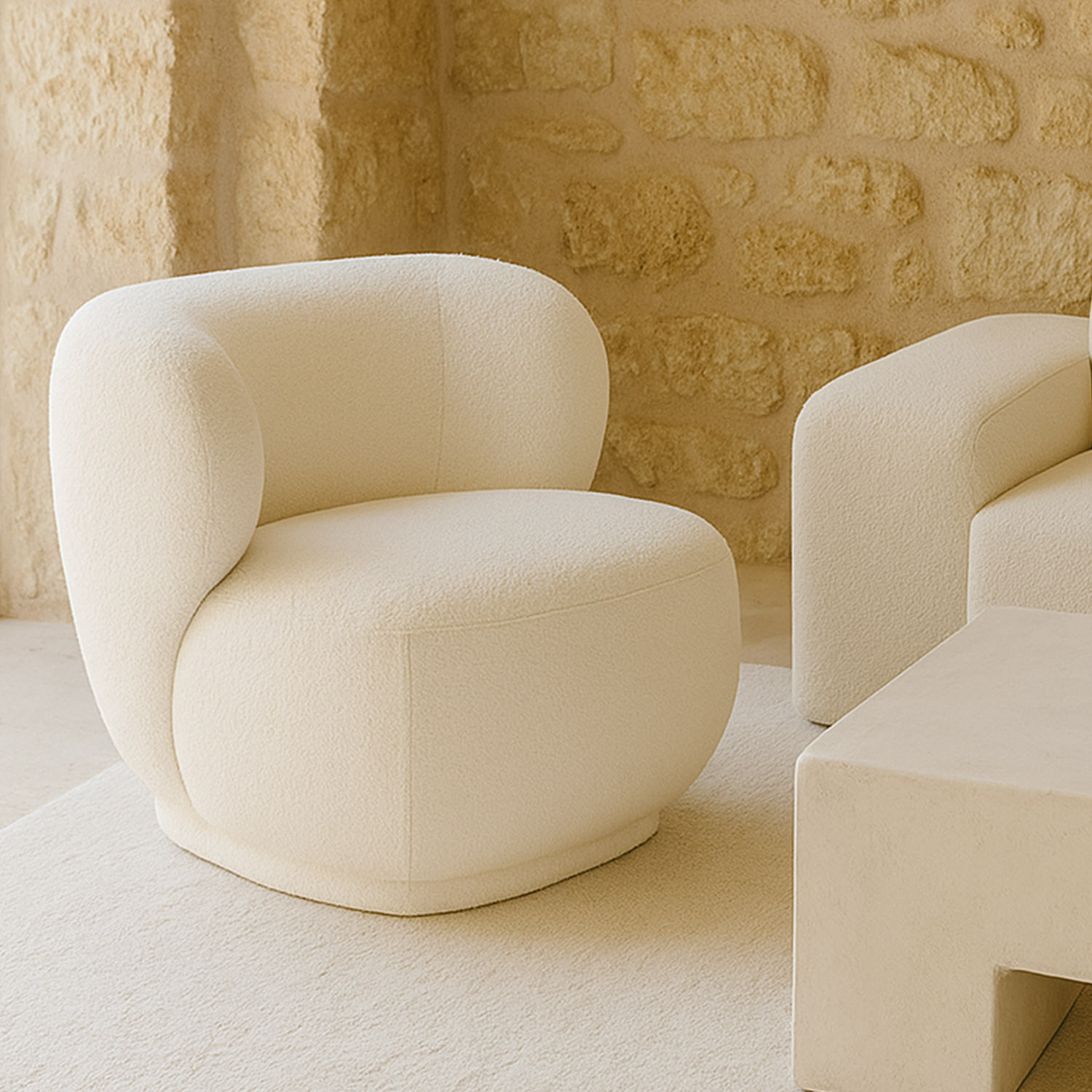 Fauteuil personnalisable en bouclette - Trevi